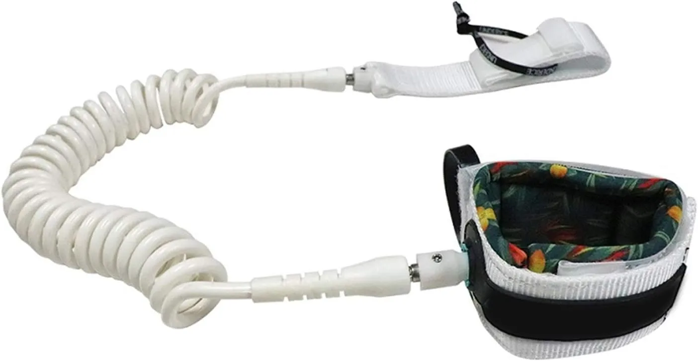 10FT/9FT 7MM Surfboard Leash SUP Coiled Leash SUP Paddle Webbing Paddle Board Surf Leg Rope(7mm 10ft a)