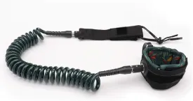 10FT/9FT 7MM Surfboard Leash SUP Coiled Leash SUP Paddle Webbing Paddle Board Surf Leg Rope(7mm 10ft e)