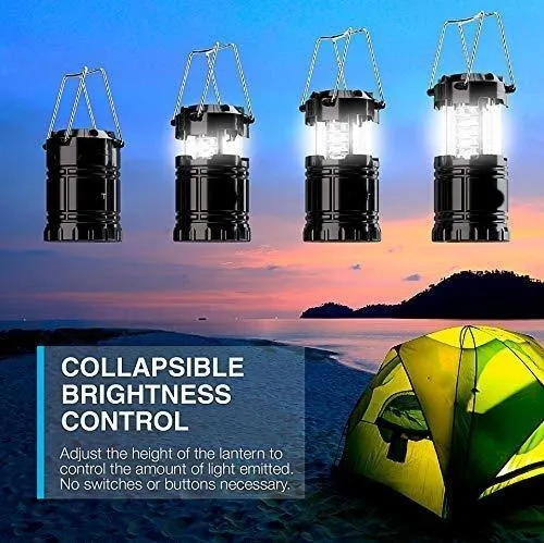 2 Pack LED Camping Lantern, Super Bright Portable Survival Lanterns