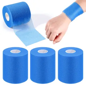 4 Pieces Foam Underwrap Athletic Foam Tape Sports Pre Wrap Athletic Tape for Ankles Wrists Hands and Knees(Blue,2.75 Inches x 30 Yards) Blue 2.75 Inch x 30 Yards