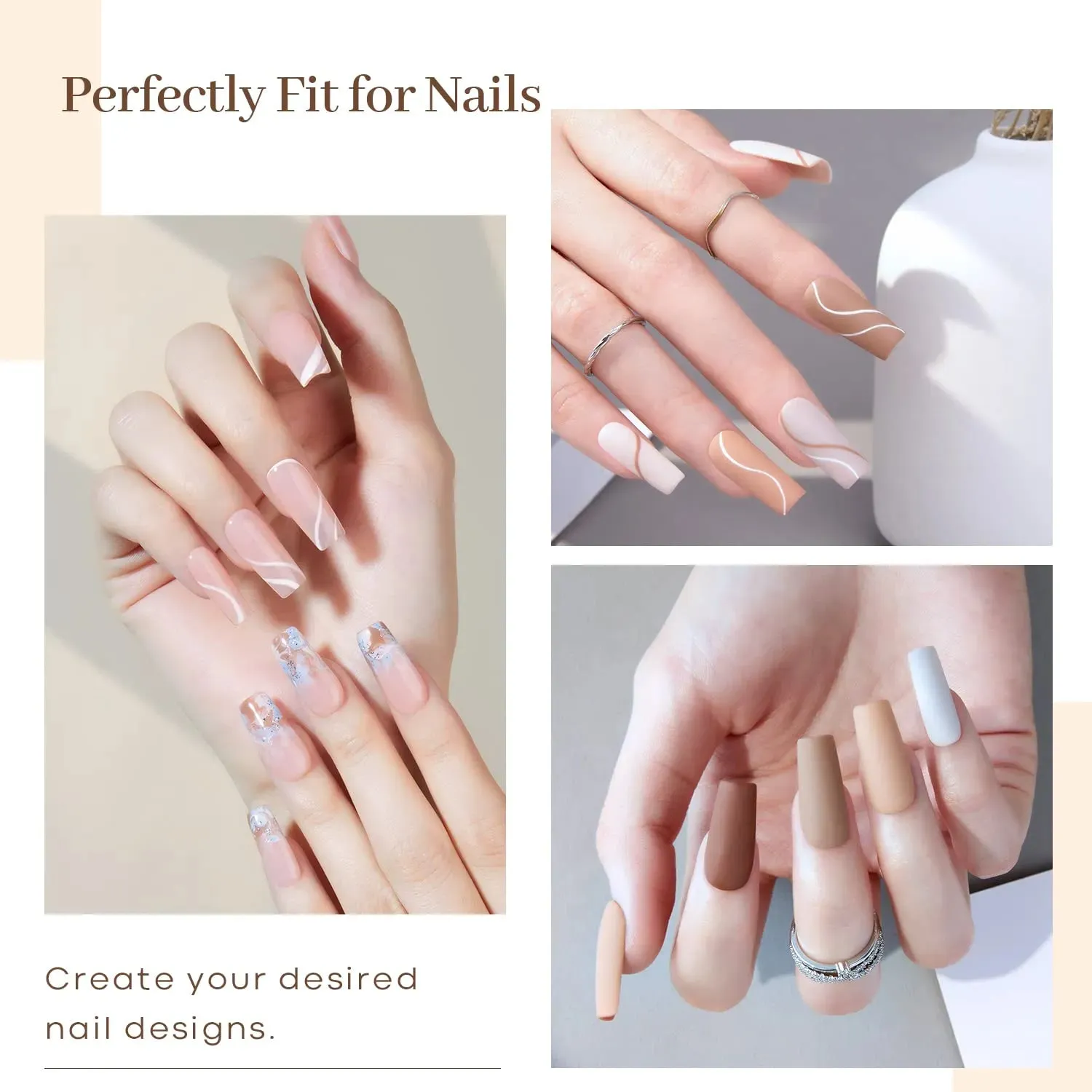 500Pcs Square Nail Art Tools All-In-One Kit