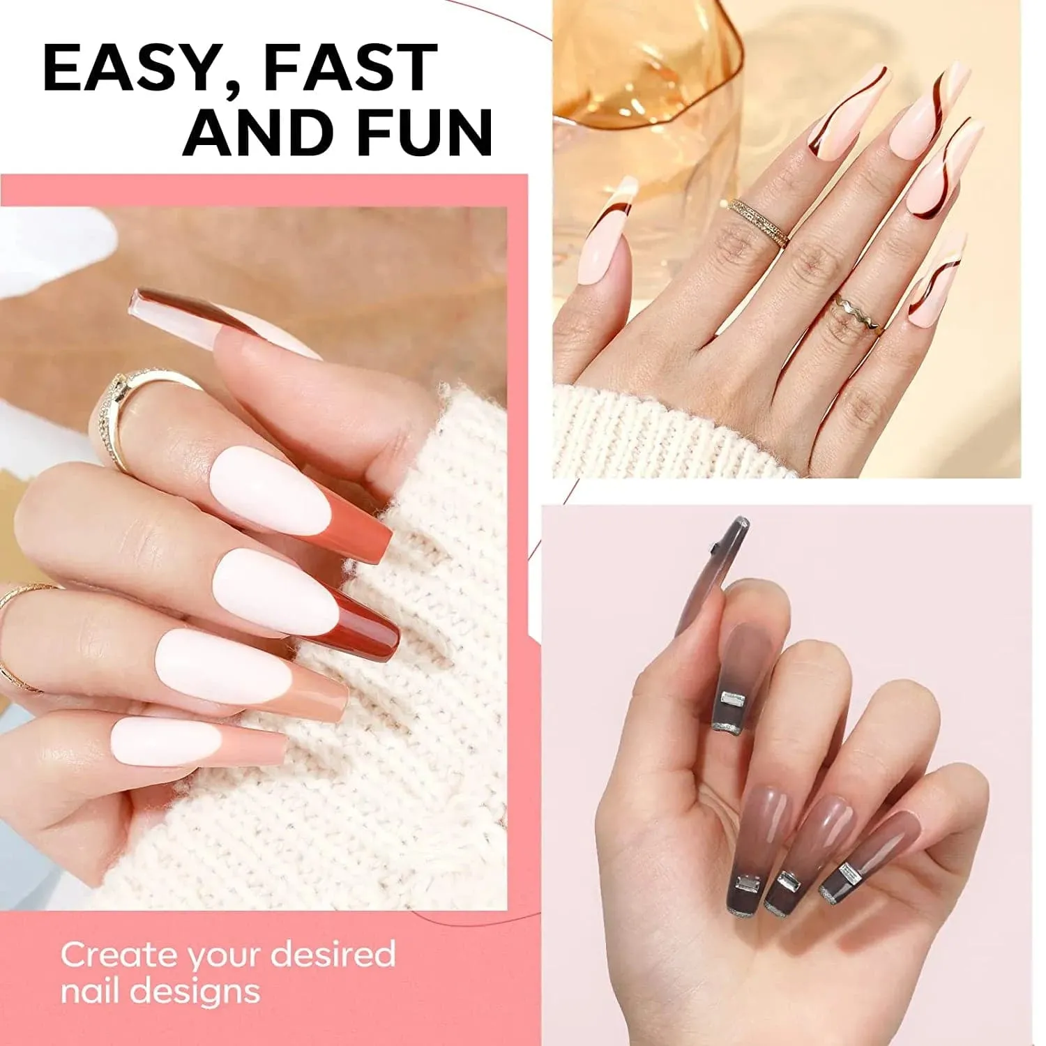 500Pcs Square Nail Art Tools All-In-One Kit