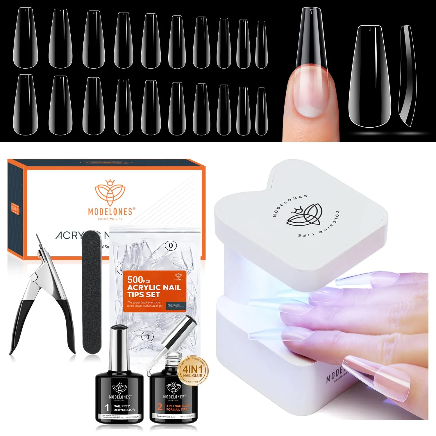 500Pcs Square Nail Art Tools All-In-One Kit