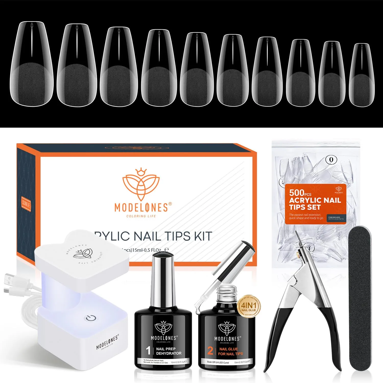 500Pcs Square Nail Art Tools All-In-One Kit