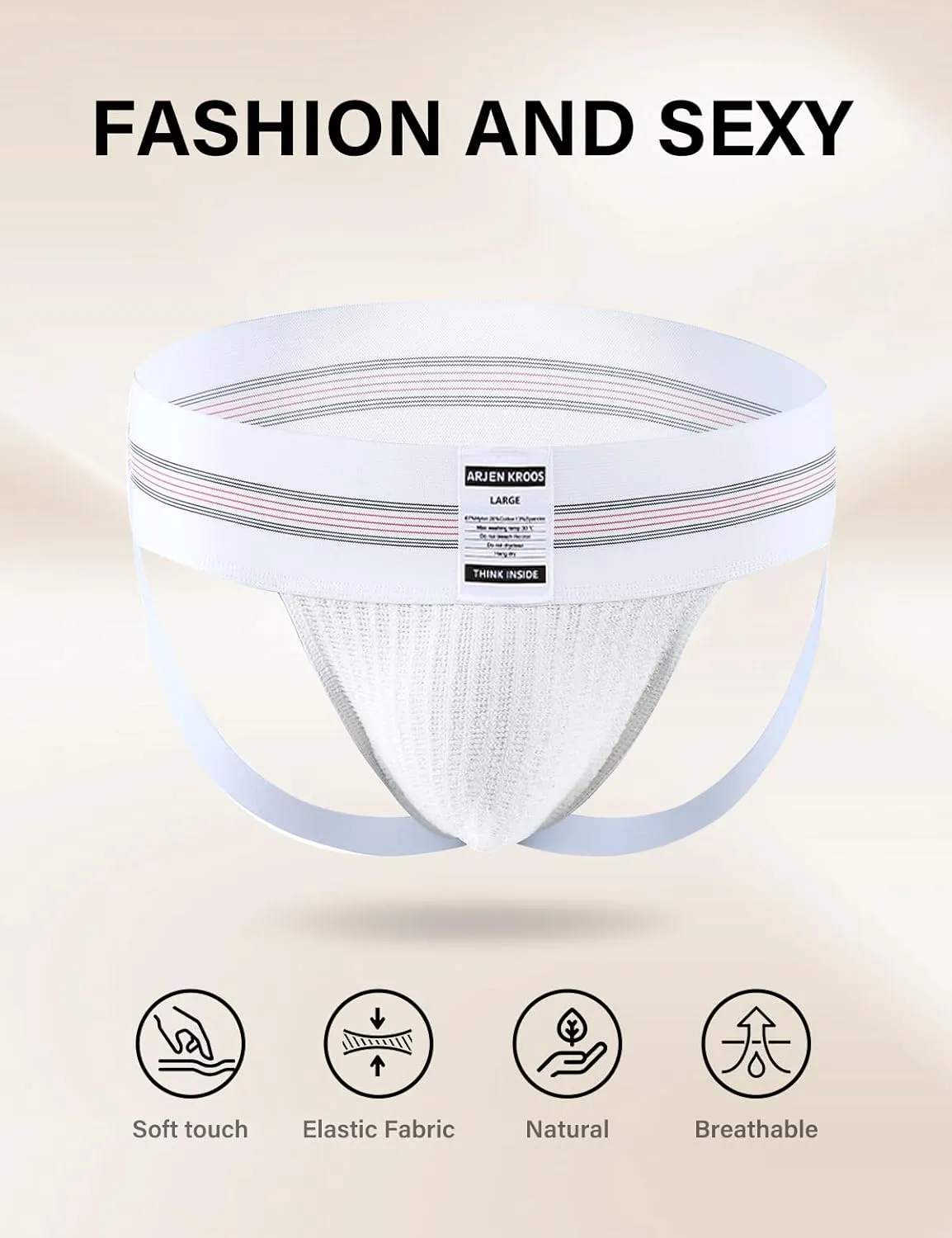 Arjen Kroos Men's Athletic Supporter Workout Running Jockstrap Underwear With Wide Band