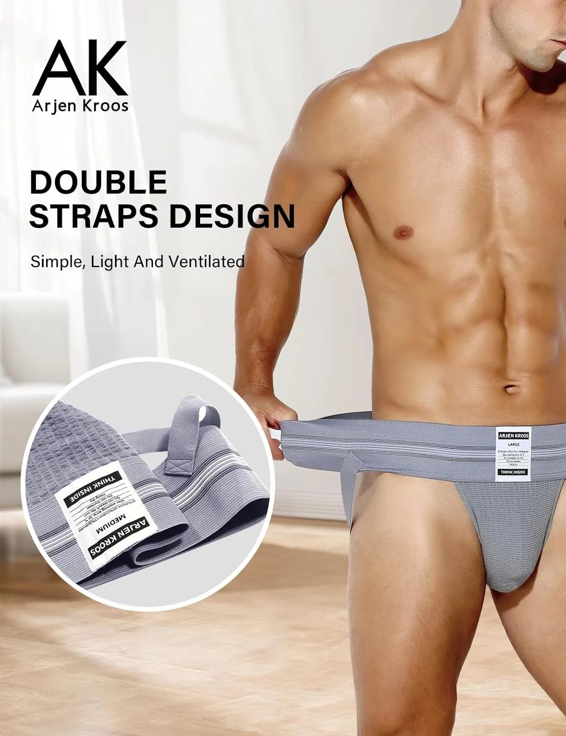 Arjen Kroos Men's Athletic Supporter Workout Running Jockstrap Underwear With Wide Band