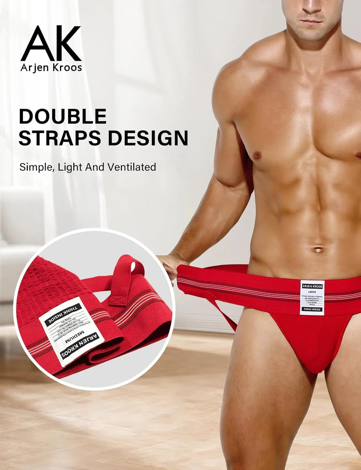 Arjen Kroos Men's Athletic Supporter Workout Running Jockstrap Underwear With Wide Band