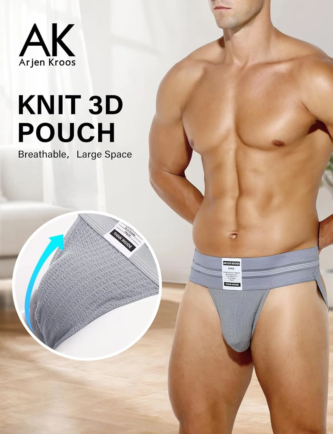 Arjen Kroos Men's Athletic Supporter Workout Running Jockstrap Underwear With Wide Band