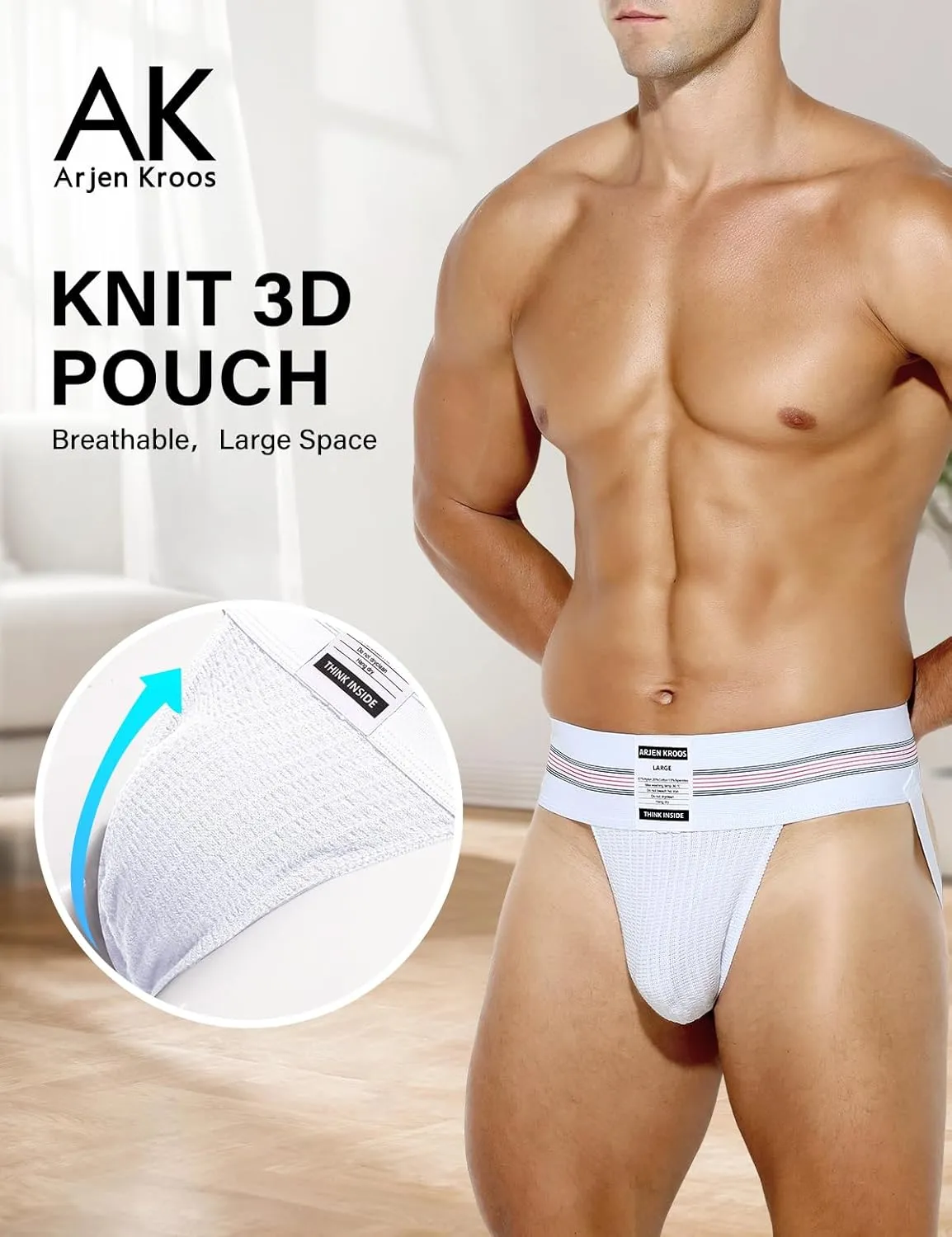 Arjen Kroos Men's Athletic Supporter Workout Running Jockstrap Underwear With Wide Band