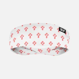 Baseball Cross Pattern White Kids Headband