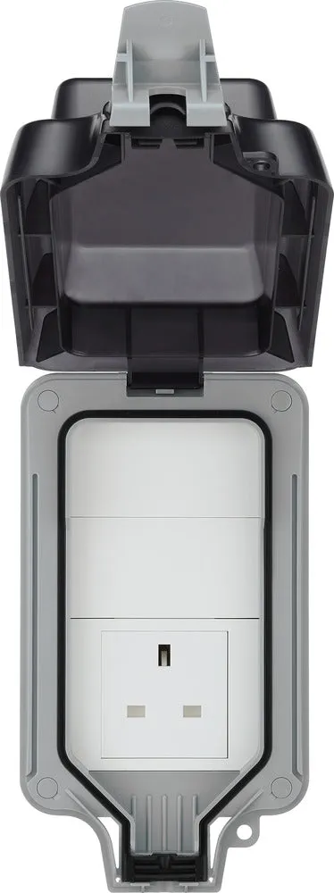 BG WP23L Weatherproof Nexus Storm 13A 1G Unswitched Socket Large House