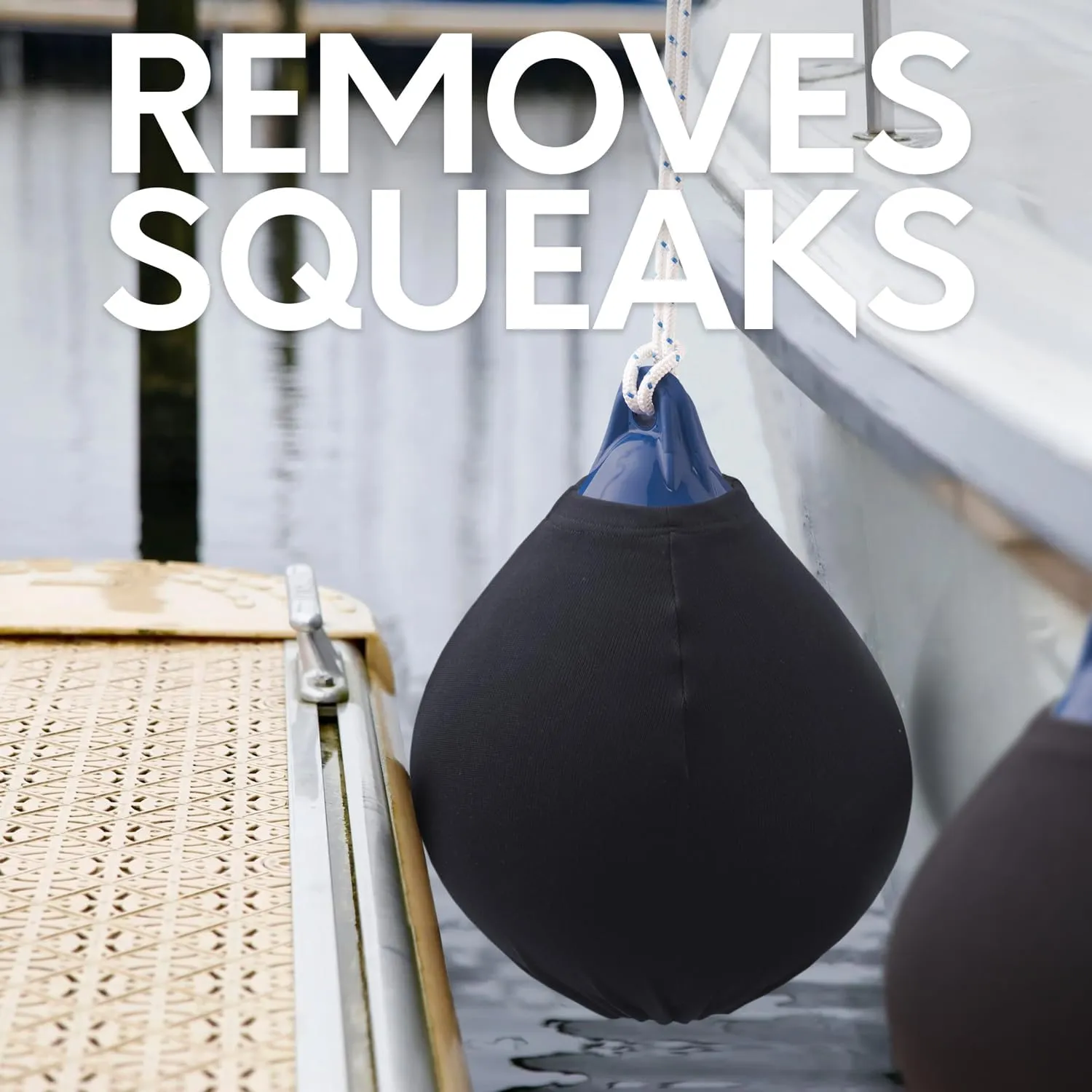 Boat Buoy Covers | 1, 2 & 4-Pack | Black | Diameter x Length: 15 x 19 & 17.5 x 21 | Polyester (2-Pack & 17.5 x 21)