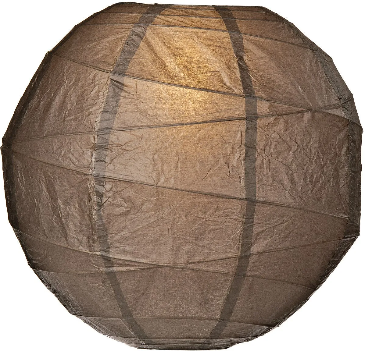 CLOSEOUT 5-Pack 20 Inch Driftwood Grey Free-Style Ribbing Round Paper Lantern