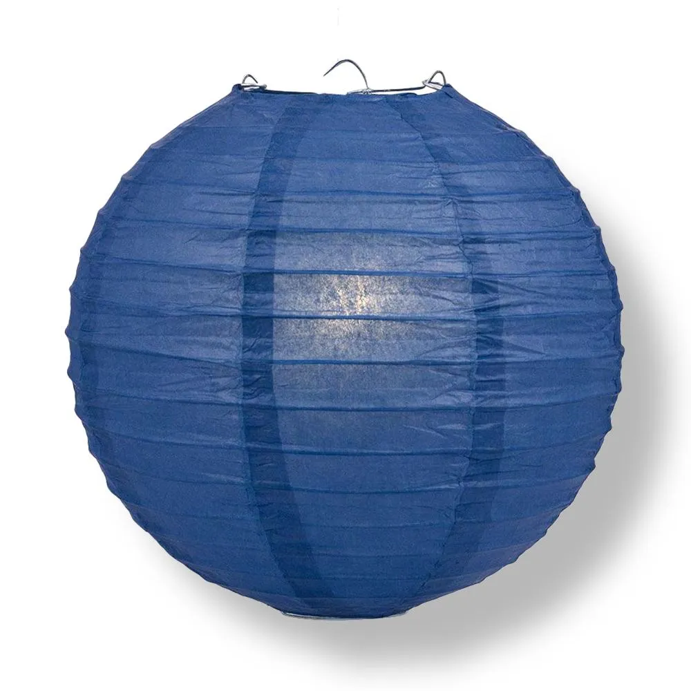 Connecticut College Basketball White, Navy Blue 14-inch Paper Lanterns 8pc Combo Party Pack