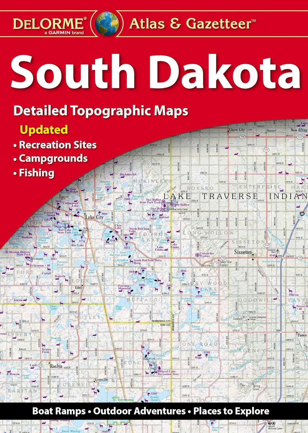Delorme Atlas & Gazetteer South Dakota Paperback  September 1, 2022