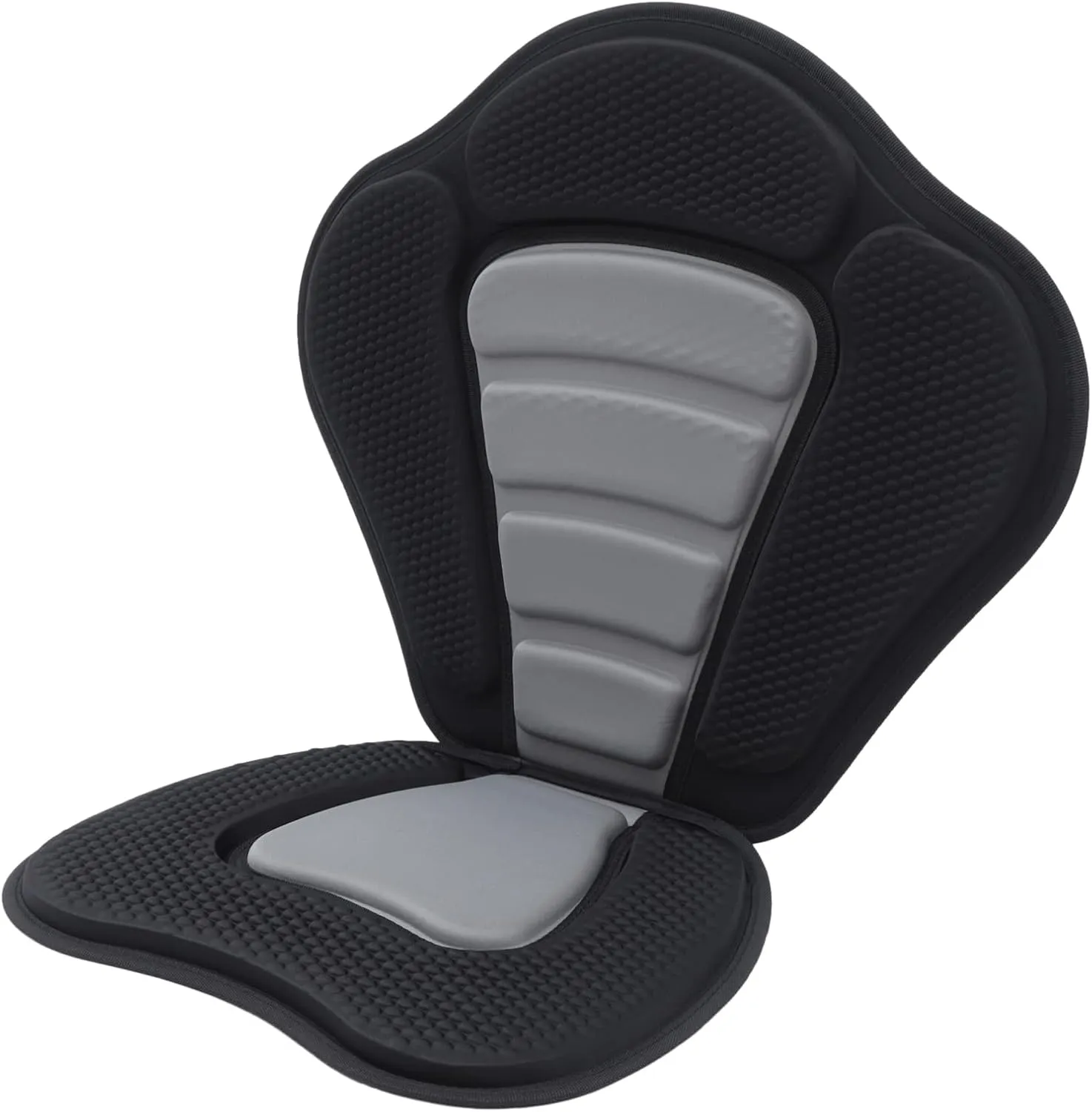 Deluxe Padded Kayak Seat with Storage Bag, Adjustable Waterproof Backrest for Kayaking Canoeing Fishing  Lightweight EVA Foam Stainless Steel Hooks Universal Fit
