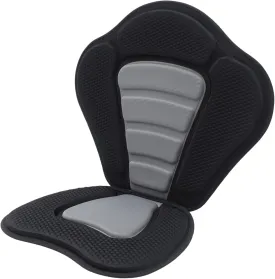 Deluxe Padded Kayak Seat with Storage Bag, Adjustable Waterproof Backrest for Kayaking Canoeing Fishing  Lightweight EVA Foam Stainless Steel Hooks Universal Fit