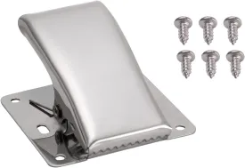 Fish Fillet Clamp, Stainless Steel Fish Tail Clip Deep-Jaw Fishing Grip with 6 Screws for Cleaning Table Bait Board, Fish Cleaning Tool