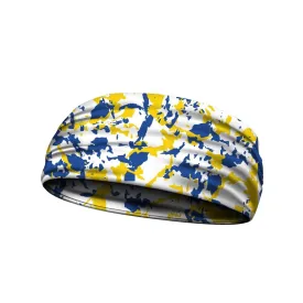 Flaked Camo Blue and Yellow