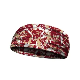 Flaked Camo Gold and Maroon