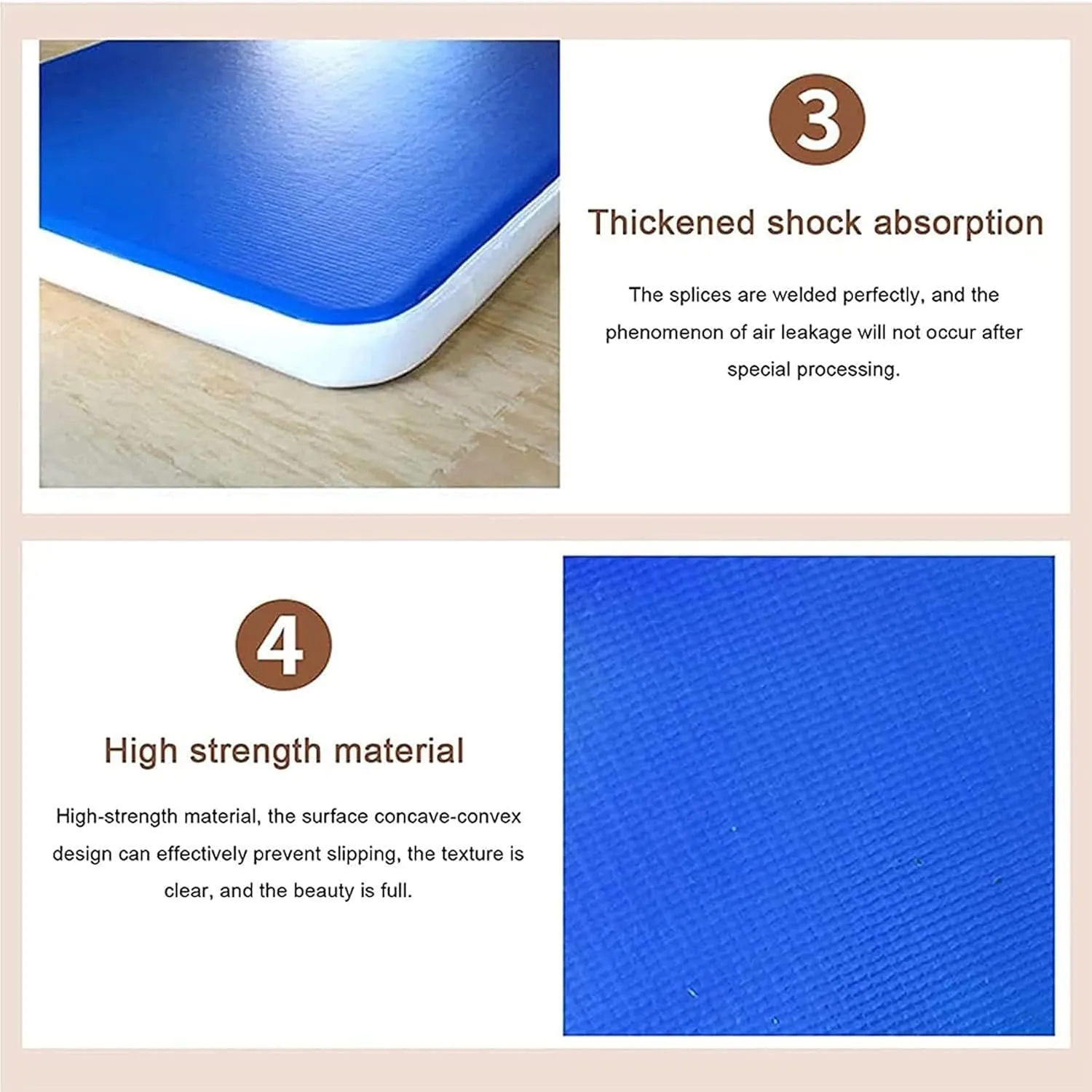 Floating Dock Water Platform Inflatable Raft Teak Inflatable Floating Platform/Foldable Floating Raft Portable Inflatable Floating Water Platform with Soft Ladder