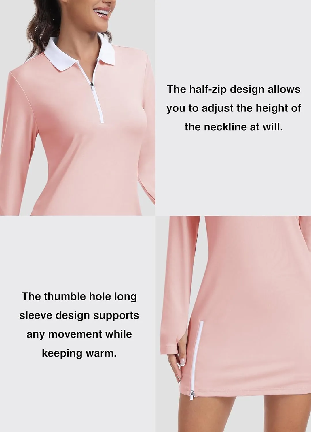 Hiverlay Tennis Dresses for Women with 2 Pockets Built in Shorts UPF 50  Golf Dress Workout Athletic Dresses