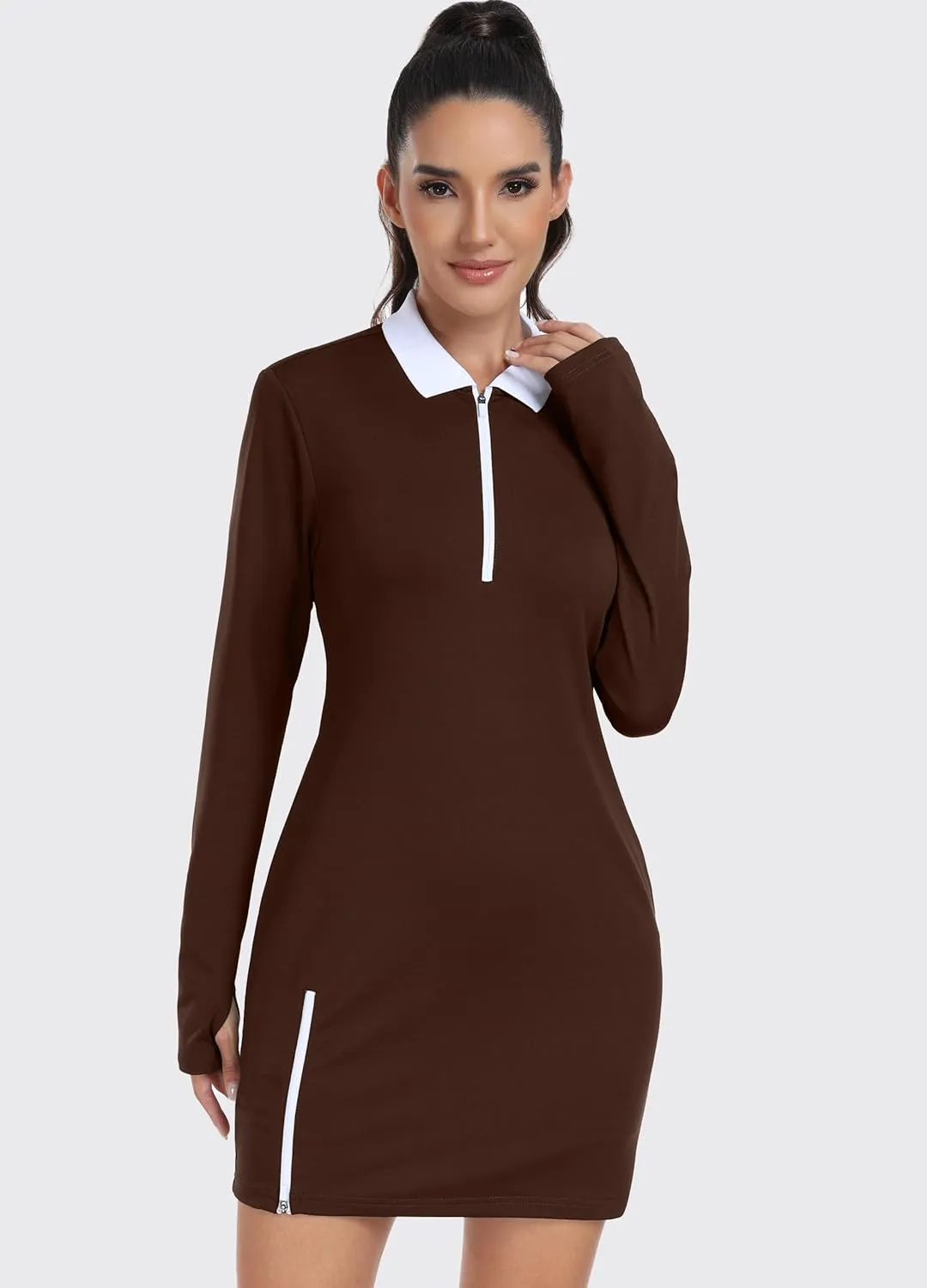 Hiverlay Tennis Dresses for Women with 2 Pockets Built in Shorts UPF 50  Golf Dress Workout Athletic Dresses