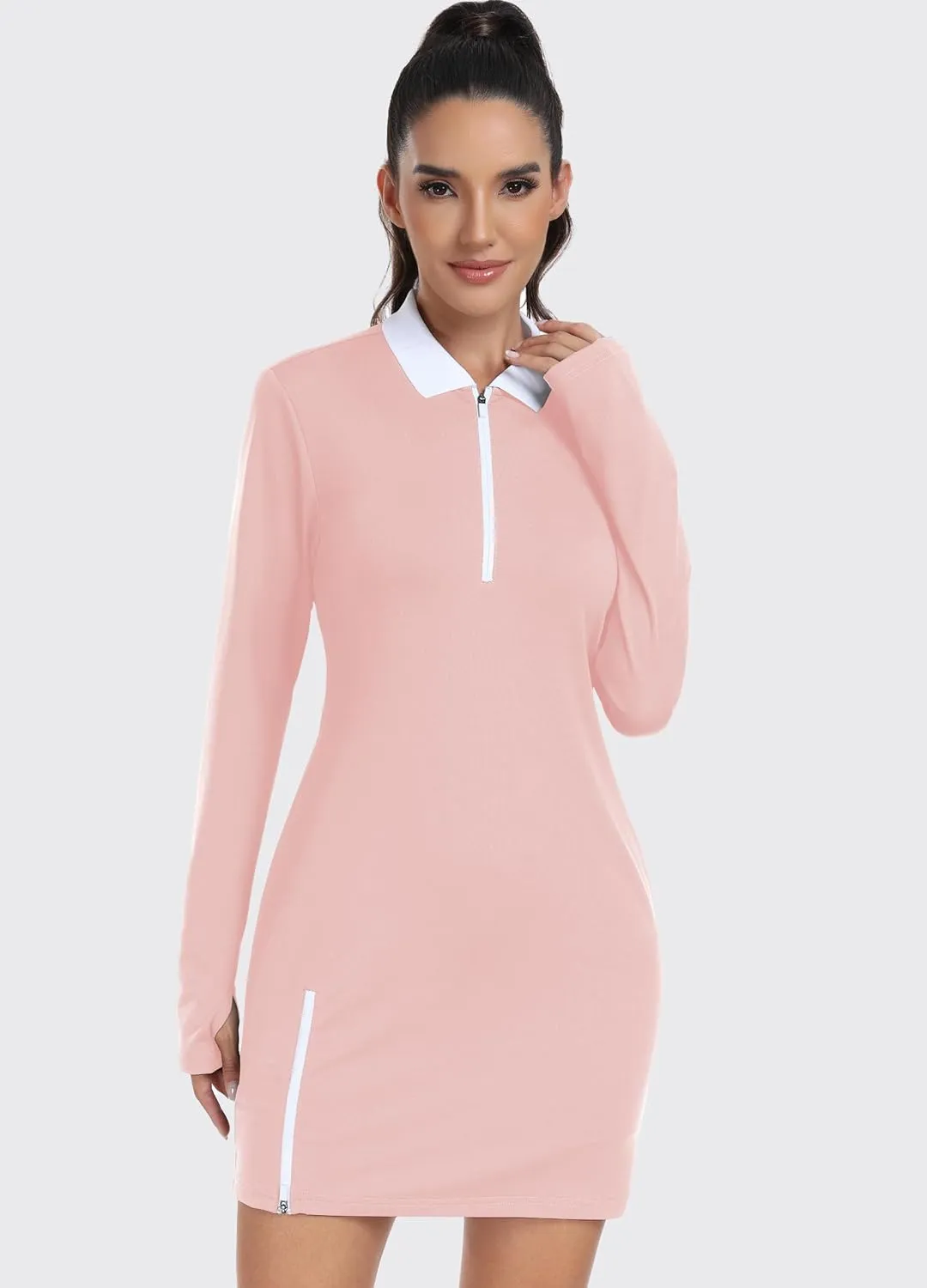 Hiverlay Tennis Dresses for Women with 2 Pockets Built in Shorts UPF 50  Golf Dress Workout Athletic Dresses
