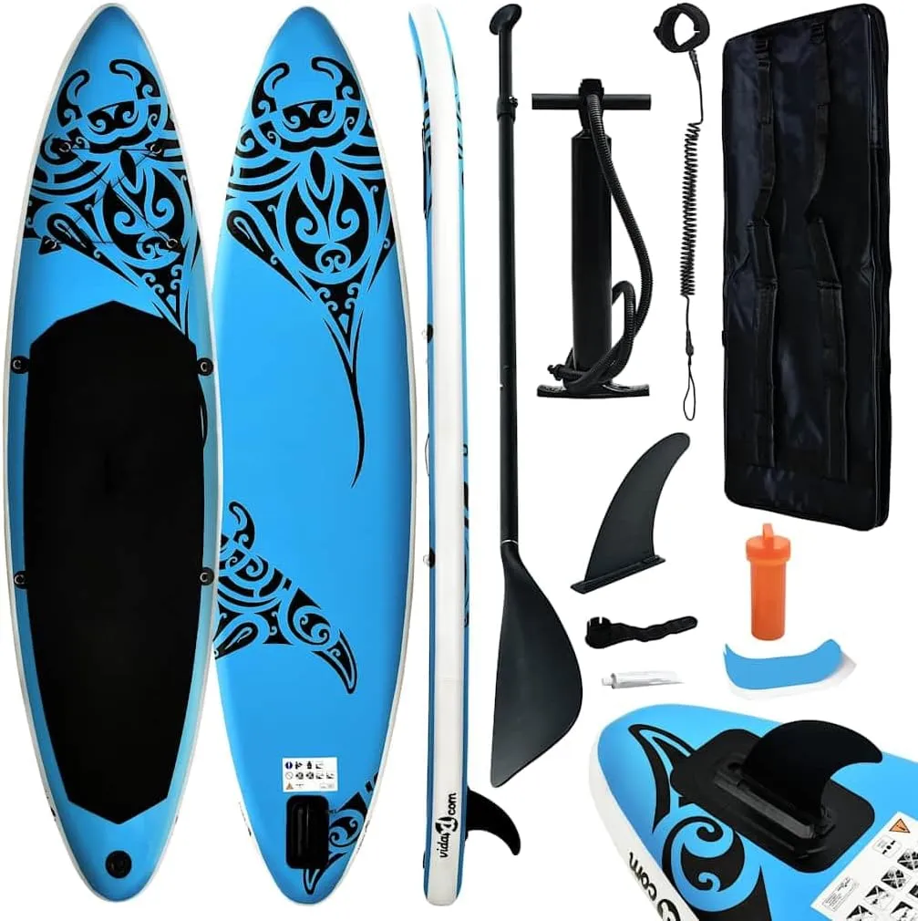 Inflatable Stand Up Paddleboard Set for Ultimate Water Adventure, Lightweight and Durable Design, Single Rider, 144.1" x 29.9"