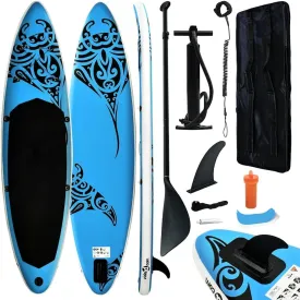 Inflatable Stand Up Paddleboard Set for Ultimate Water Adventure, Lightweight and Durable Design, Single Rider, 144.1" x 29.9"