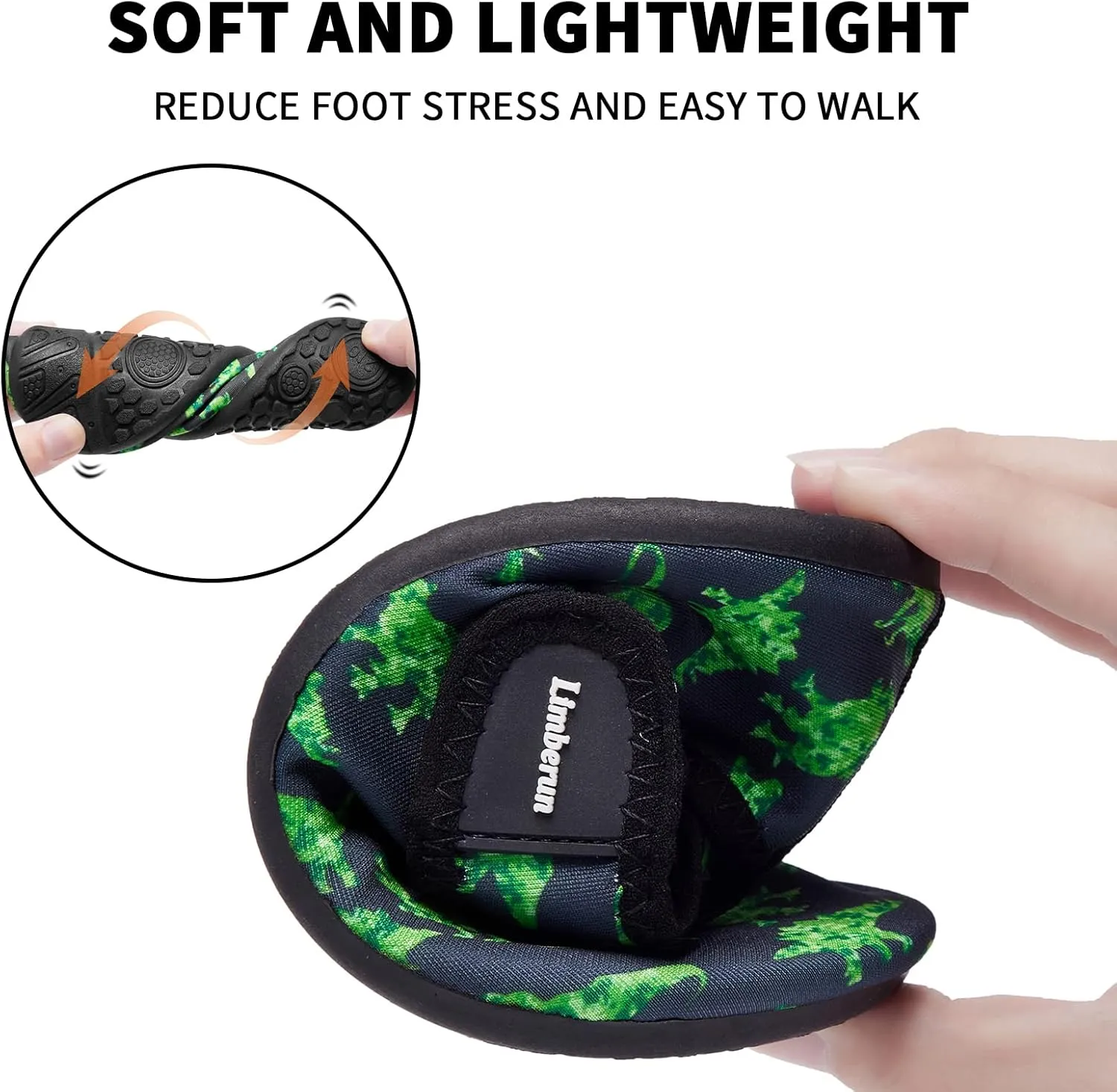 Limberun Water Shoes Kids Boys Girls Swim Aqua Sports Shoes Quick-Dry Barefoot Lightweight Pool Beach Non Slip Socks for Toddler Shoe