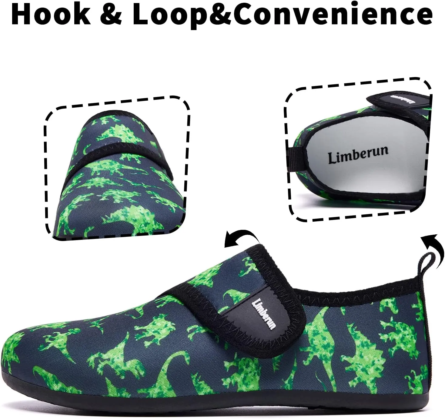 Limberun Water Shoes Kids Boys Girls Swim Aqua Sports Shoes Quick-Dry Barefoot Lightweight Pool Beach Non Slip Socks for Toddler Shoe