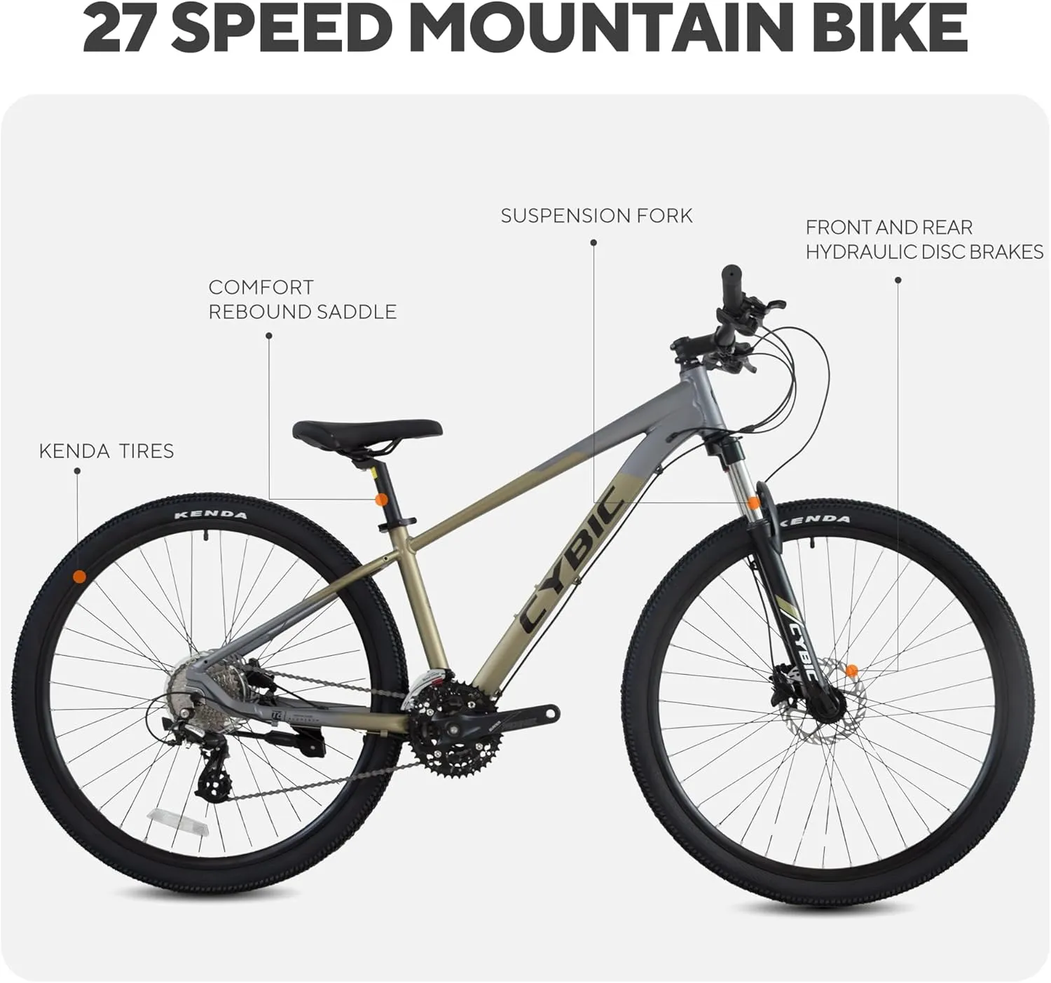Mountain Bike 24/26 Inch, Front Suspension Mountain Bike, 21-Speed Disc, Youth/Adult Mens Womens Trail Commuter City Bicycles