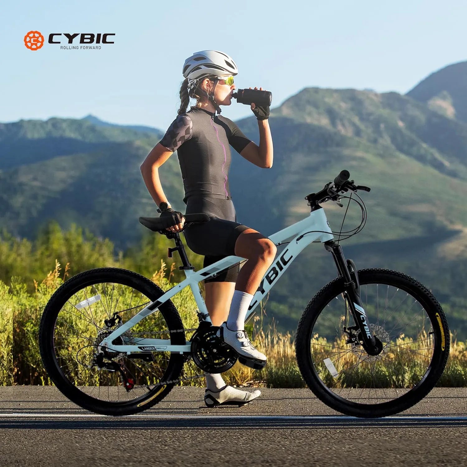 Mountain Bike 24/26 Inch, Front Suspension Mountain Bike, 21-Speed Disc, Youth/Adult Mens Womens Trail Commuter City Bicycles