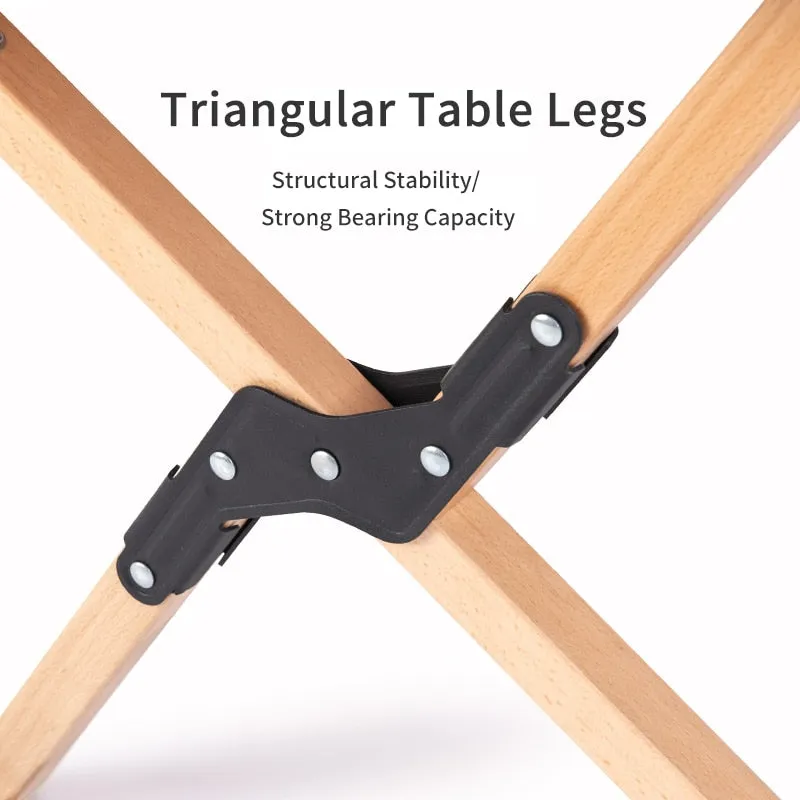Naturehike Camping Table Folding Egg Roll Wooden Table 30kg Bearing Triangle Stable Garden Travel Hiking BBQ Accessories