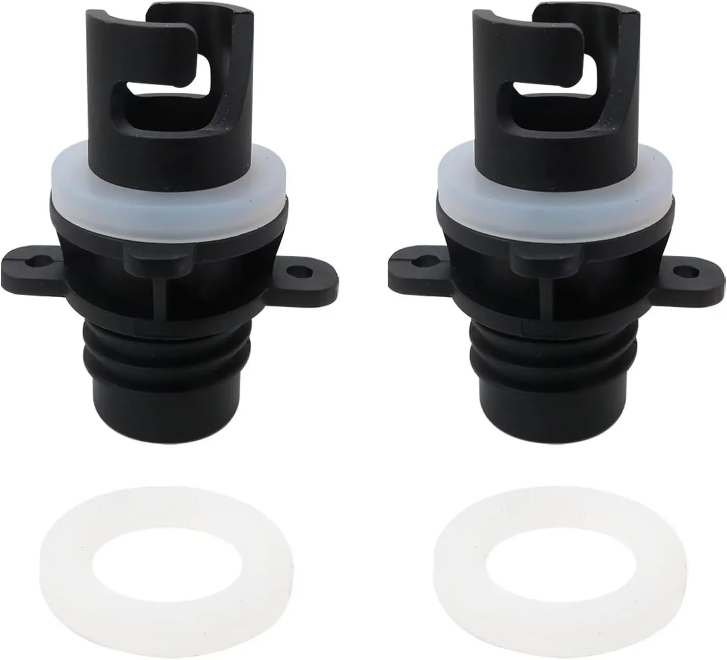 New Version 2 Packs Pumping Head Connector for Inflatable Kayak Stand Up Paddle Board, Valve Adapter Pump Adapter Paddle Board Pump Nozzle Replacements with 3 Gaskets