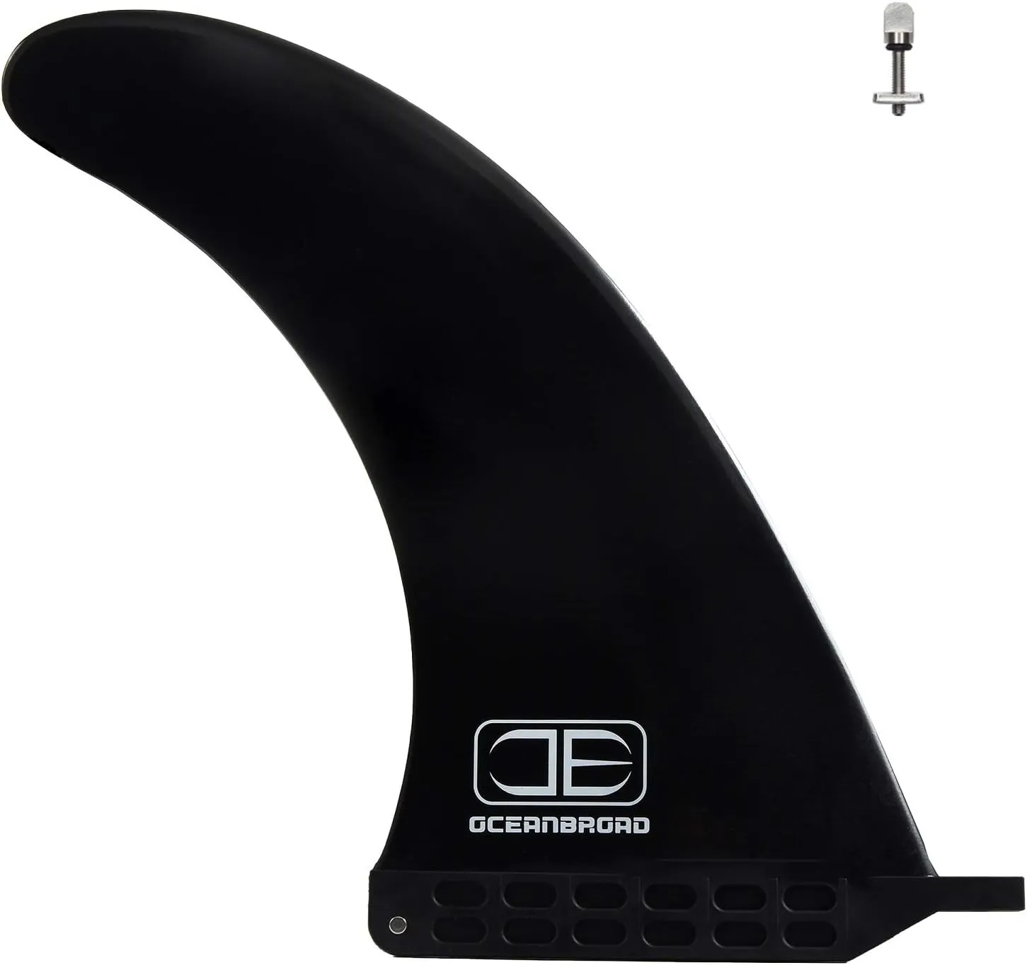 OCEANBROAD 8'' 9'' 10'' Surf SUP Fin No-Tool Fin Screw Single Center Fin 8 9 10 Inch for Surfboard Longboard Paddleboard