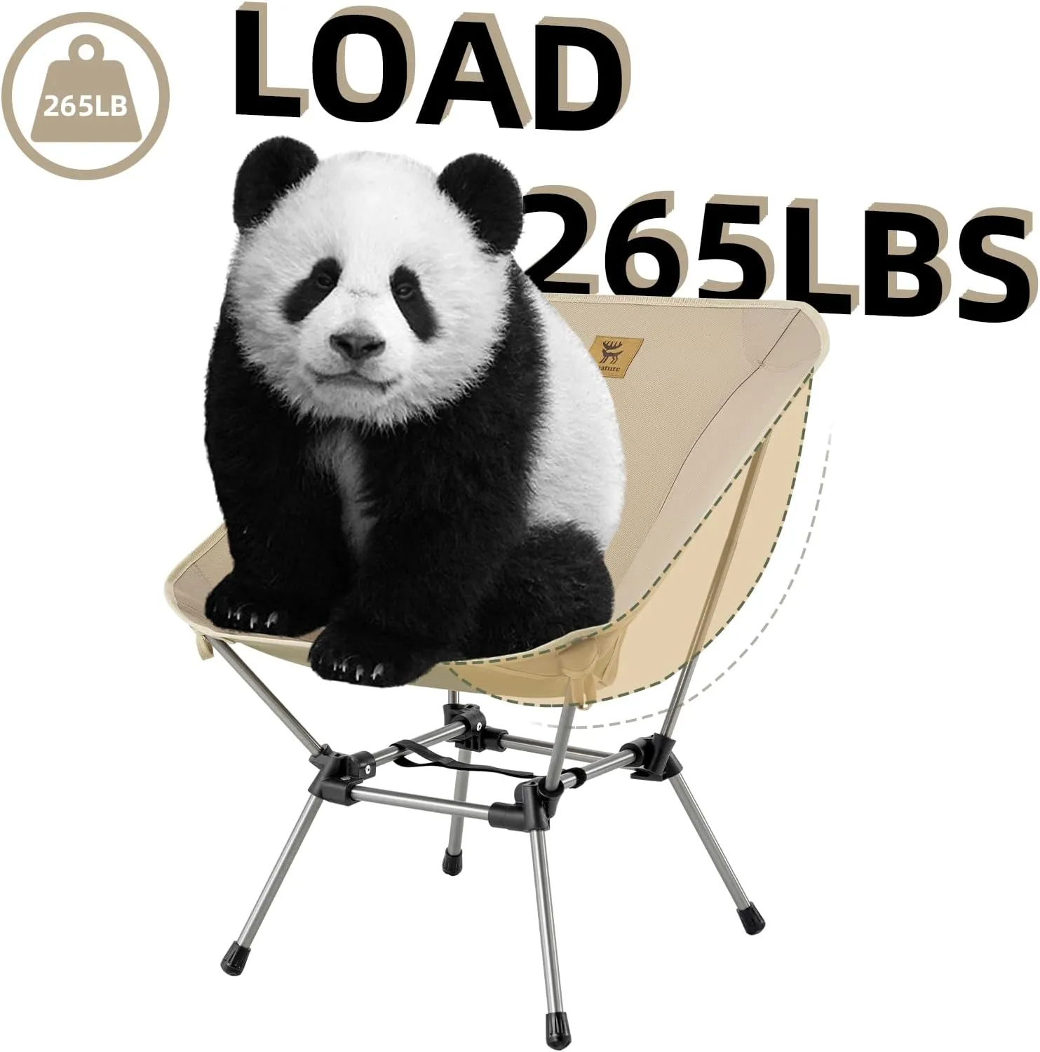 Qunature Ultra Lightweight Folding Camp Chair with Storage Bag Supports 260 lbs