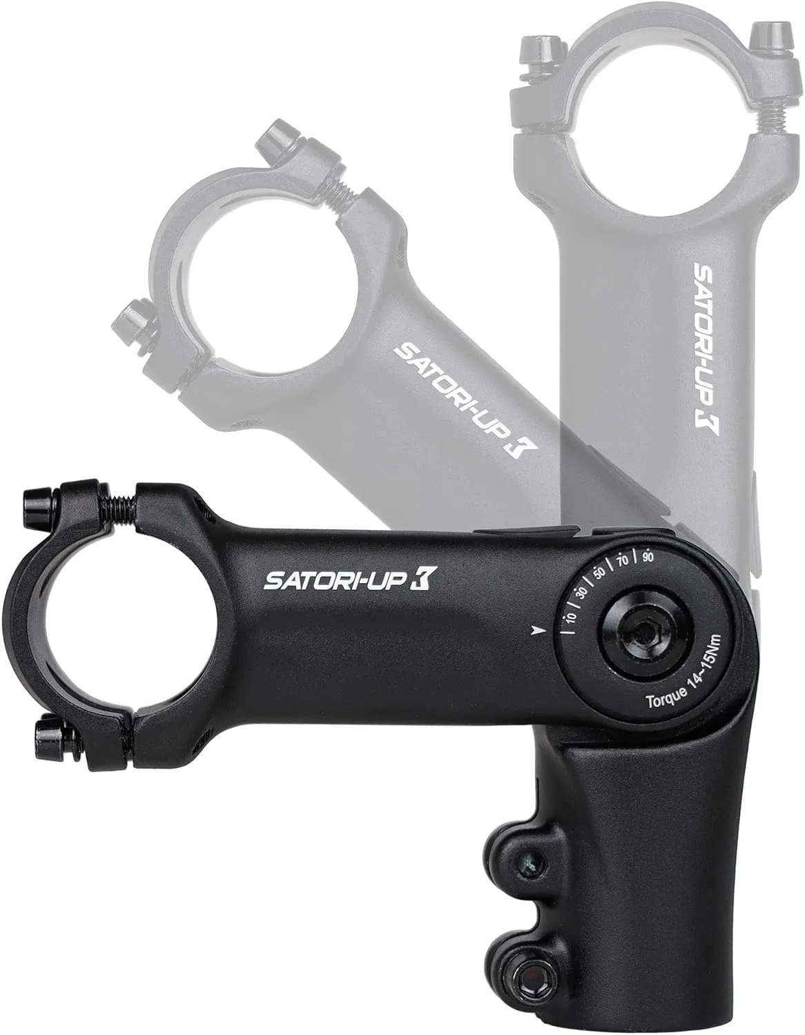 Satori UP3 Bike Bicycle Riser Extension Adjustable Handlebar Stem 1-1/8" x 31.8mm - Made of 3D Forged Alloy - Great for Mountain Bike & Road Bike