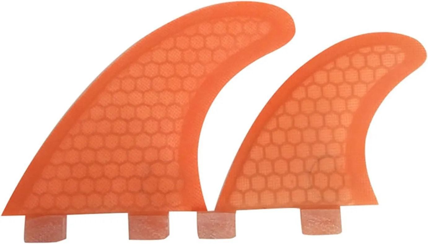 Surf SUP Fin 4Pcs Surf Fin Four-Piece Surfboard Tail Rudder Surfboard Fin Honeycomb Tail Rudder Fiberglass Fin for Longboard Surfboard Paddleboard (Blue G3 GL)