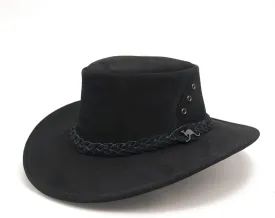 The Alice Mossback Leather Cowboy Hat from Down Under with 3- Strand Braid Hatband