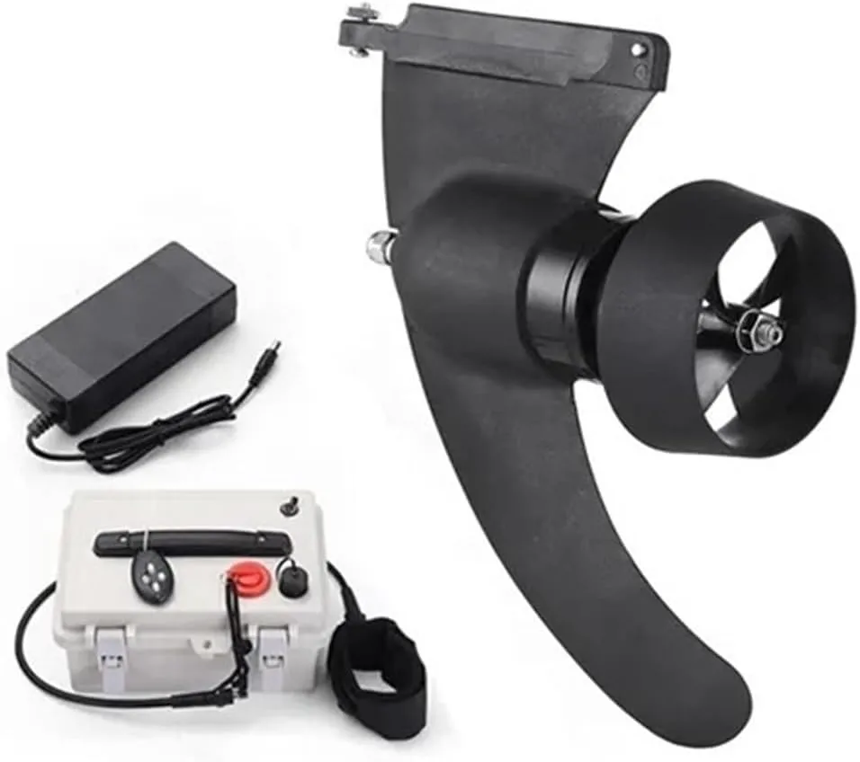 Underwater Thruster Kit High Speed Surfing Brushless Motor Surfboard Sup Electric Fin with Wireless Remote Control for Inflatable,Paddle Boards,Fishing Boats