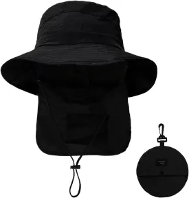 UPF 50 Unisex Waterproof Fishing Hat Wide Birm Bucket Hat UV Protection Boonie Hat