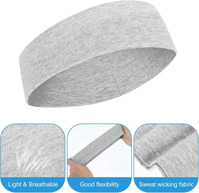 WLLHYF Kids Sports Headbands, 4 Pack Athletic Sweatbands Headband for Boys Camouflage Sport Headband Sweat Absorbing Elastic Hairband