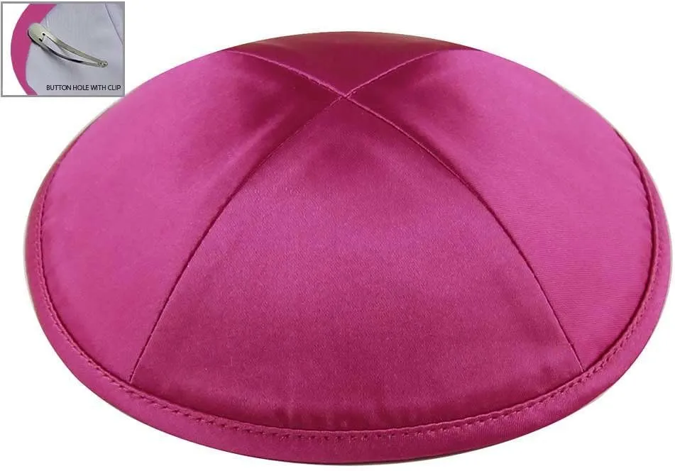 Zion Judaica Deluxe Satin Kippot Bulk Packs Kippas or Single Kippah Includeds Free Kipa Clips